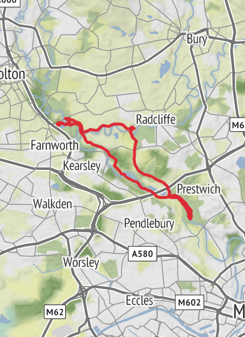 Moses Gate, Irwell Sculpture and Salford Trails mobile static map