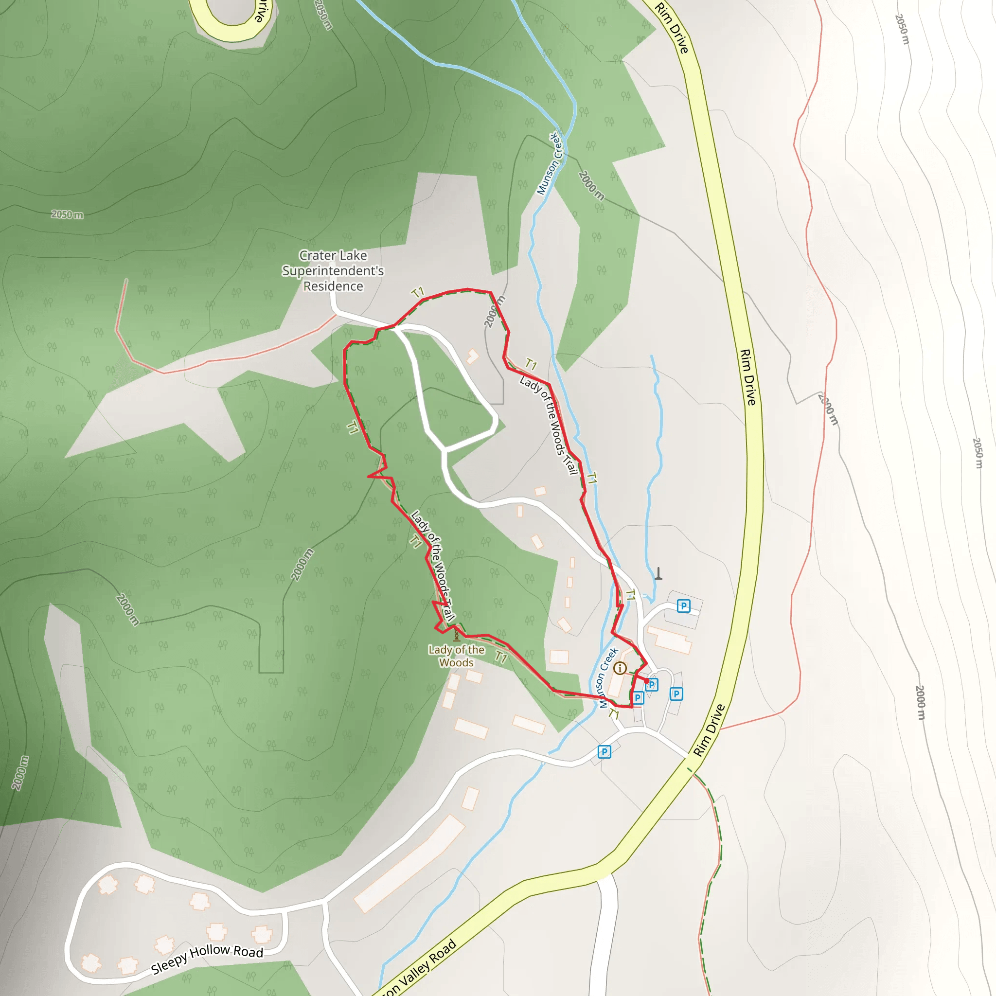 Lady of the Woods Loop mobile static map