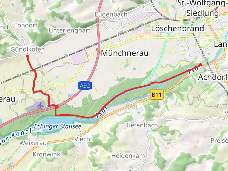 Landshut Bay to Gundlkofen Walk
