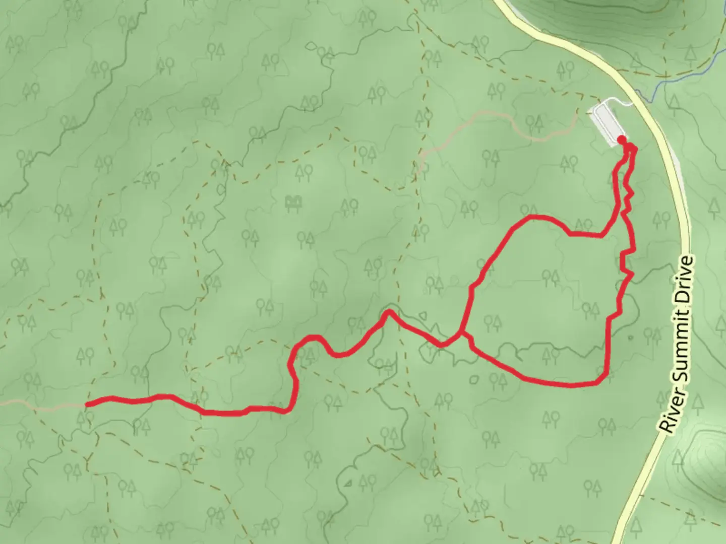 An image depicting the trail Edison-Lava Trail Loop and its surrounding area.
