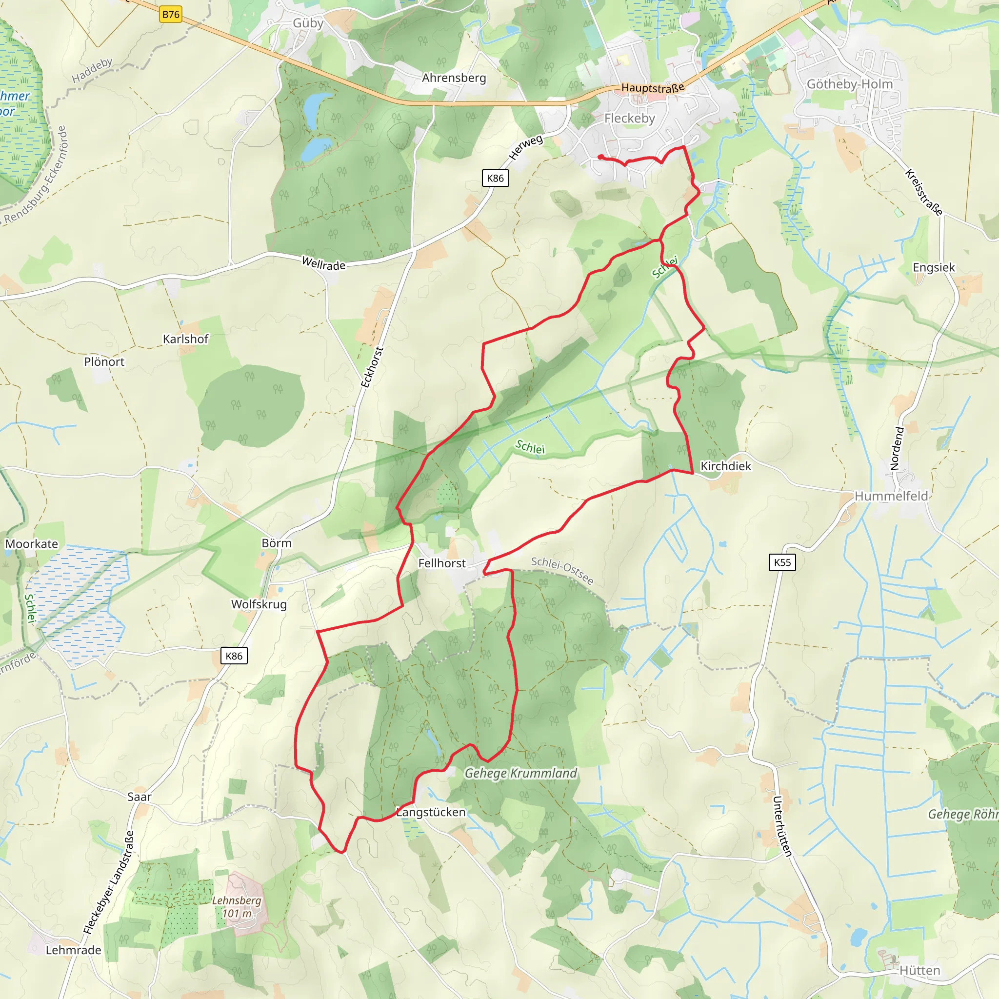 Naturparkwanderweg and Dorfstrasse mobile static map