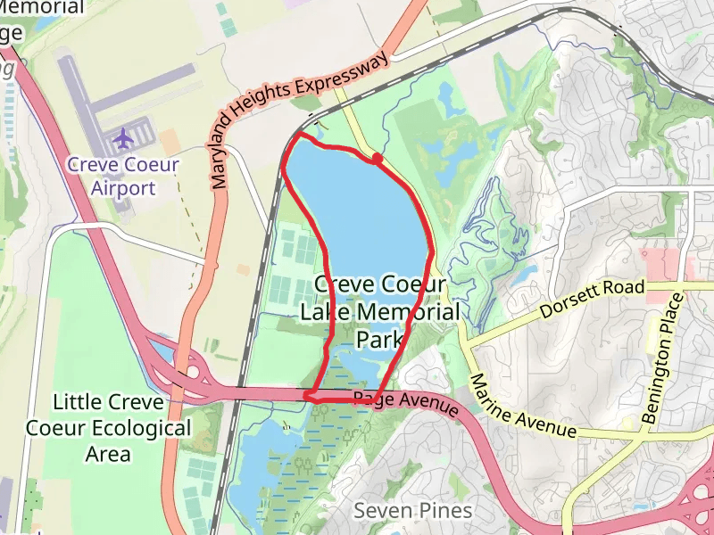 Creve Coeur Lake via Lakeview Loop Trail