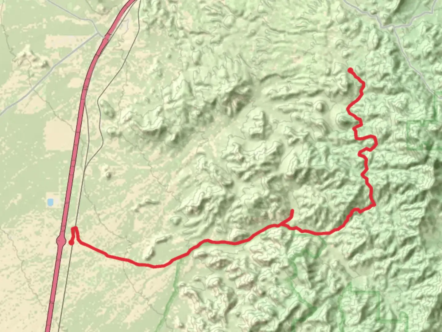 An image depicting the trail Walnut Creek and yellow Flower Creek and its surrounding area.