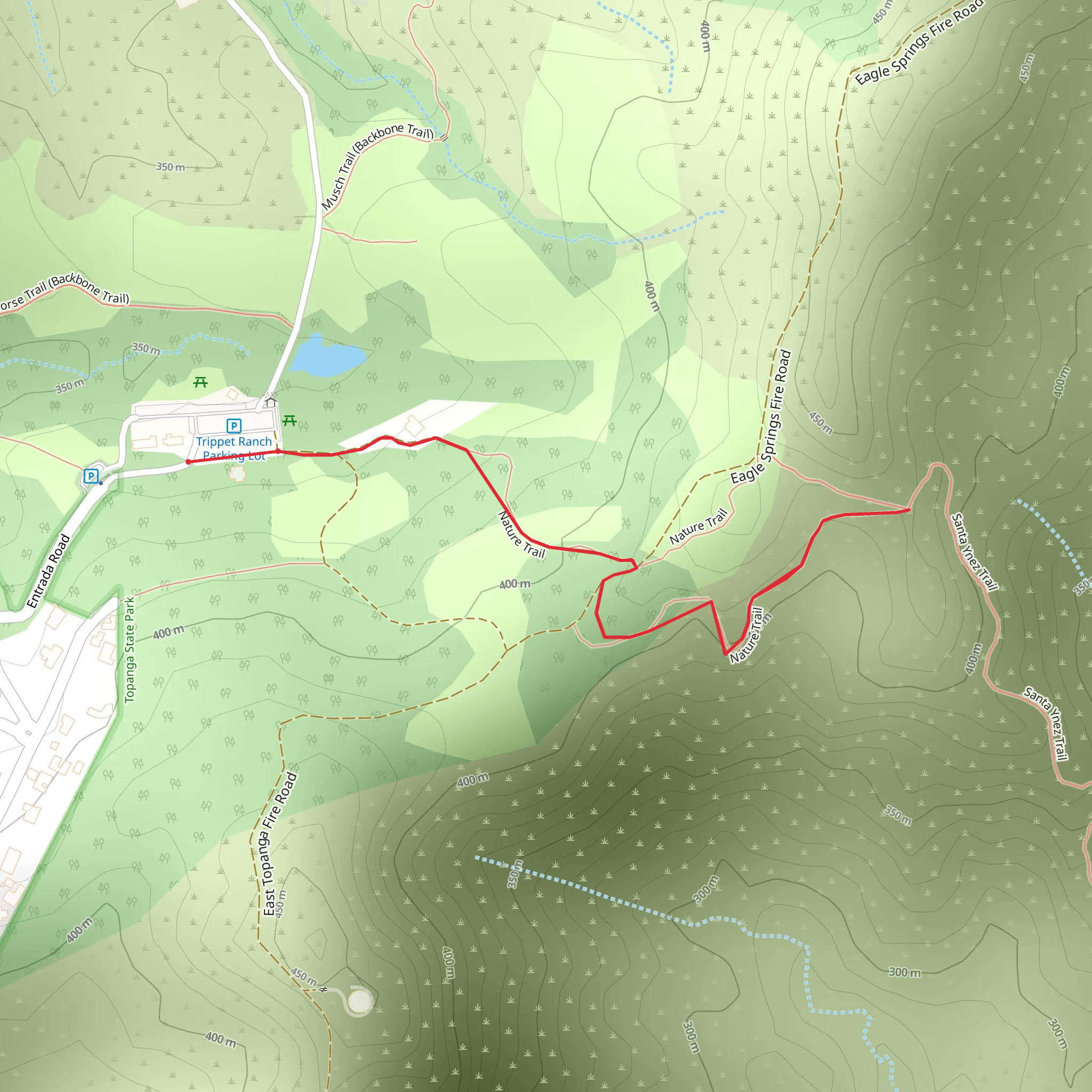 Topanga Nature Trail mobile static map