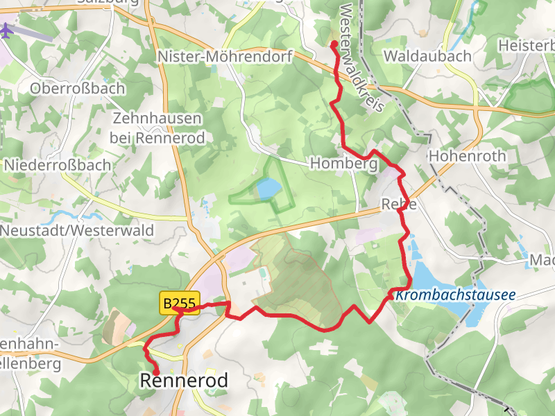 Gipfelkreuz Fuchskaute and Krombachstausee via R6