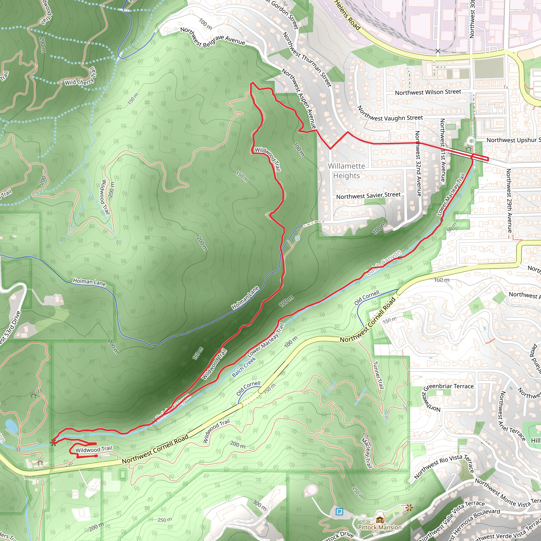 Wildwood and Lower Macleay Loop Trail mobile static map