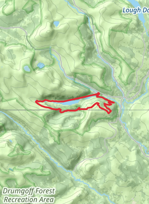 Hike on Derrybawn Circular mobile static map