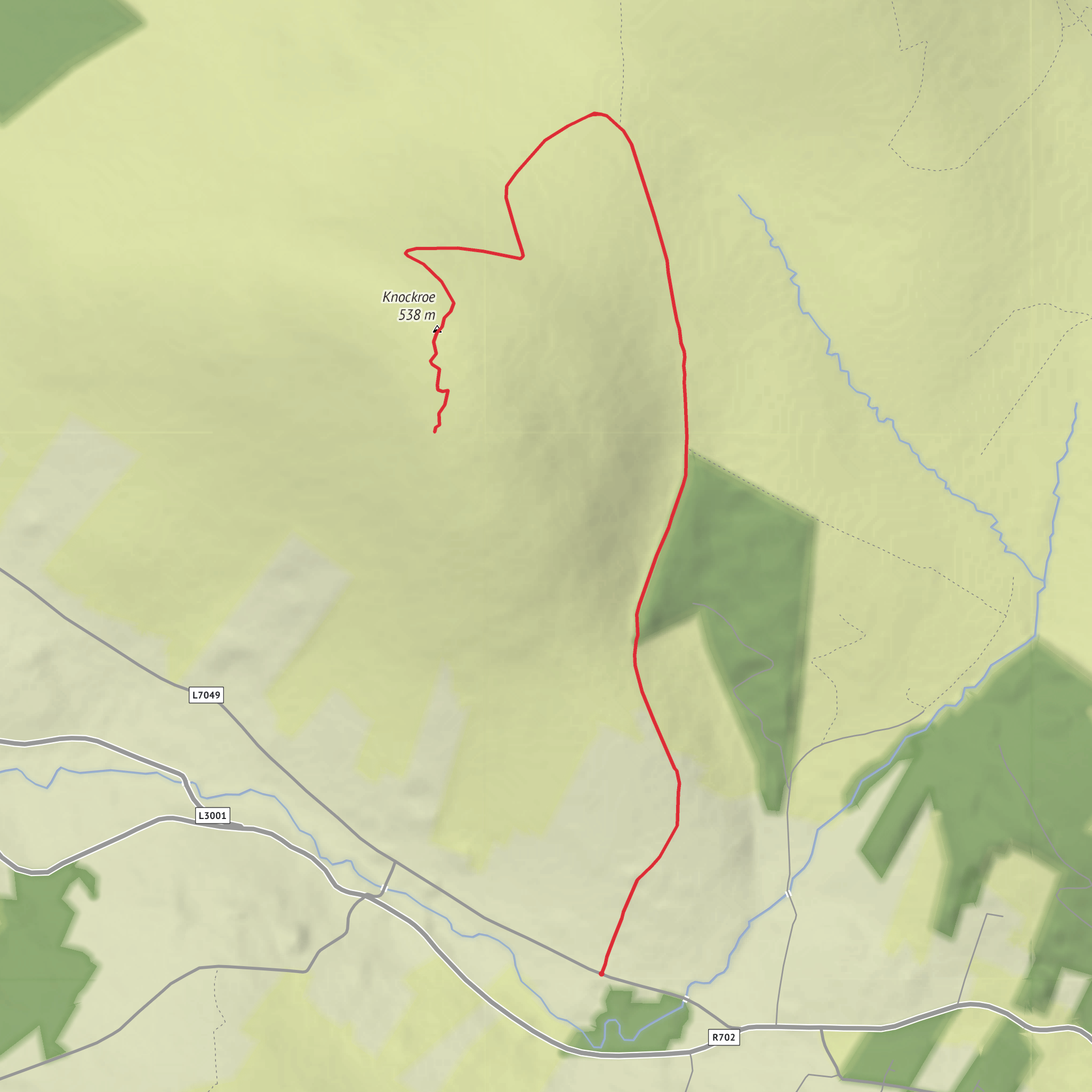 Knockroe Out and Back mobile static map