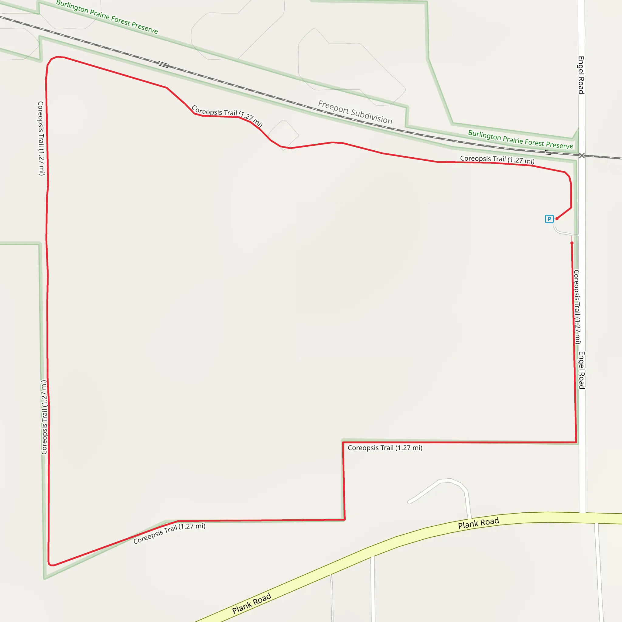 Coreopsis Loop Trail mobile static map