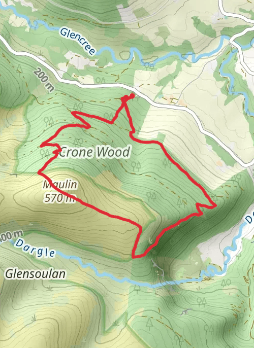 Maulin Mountain Loop mobile static map