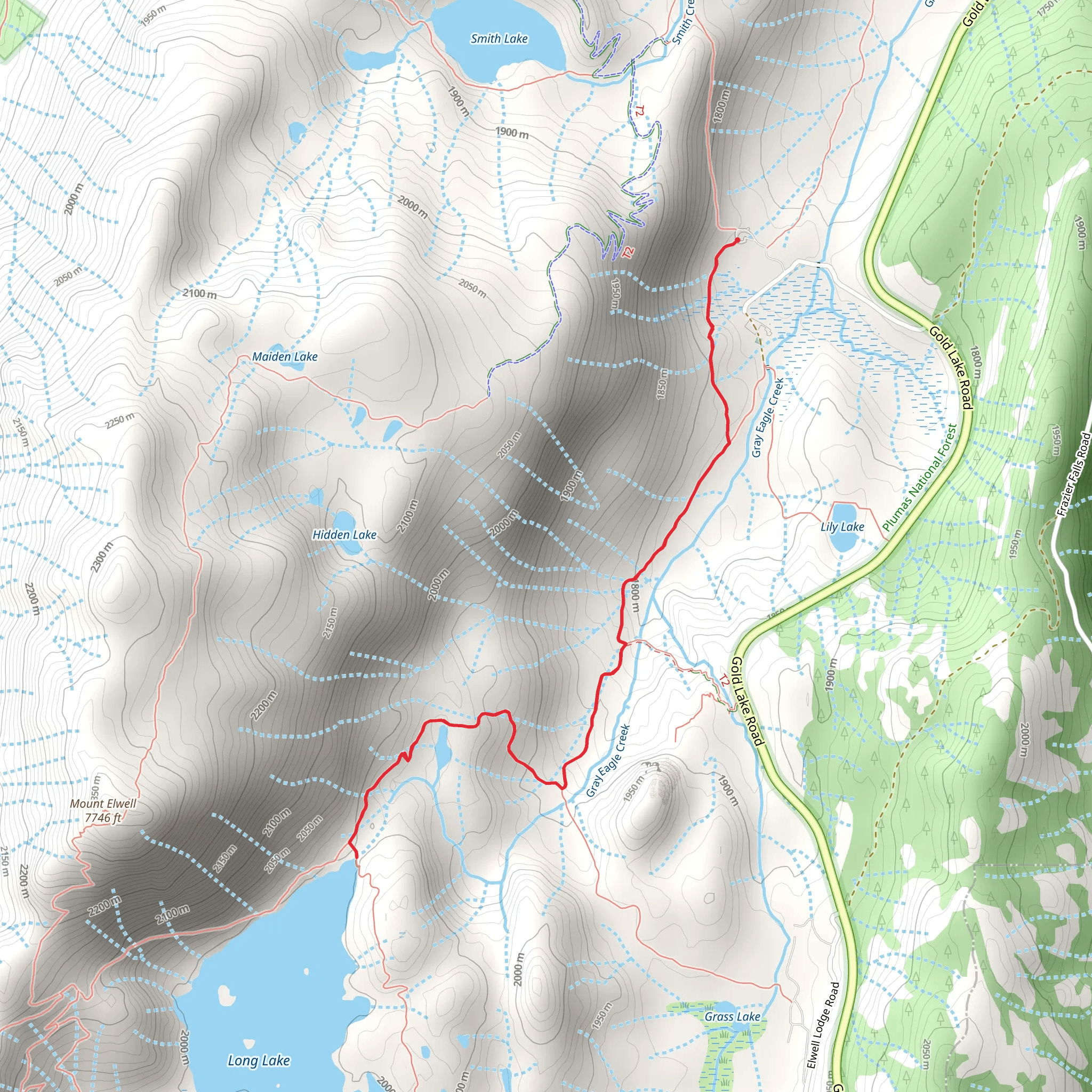 Long Lake Trail mobile static map