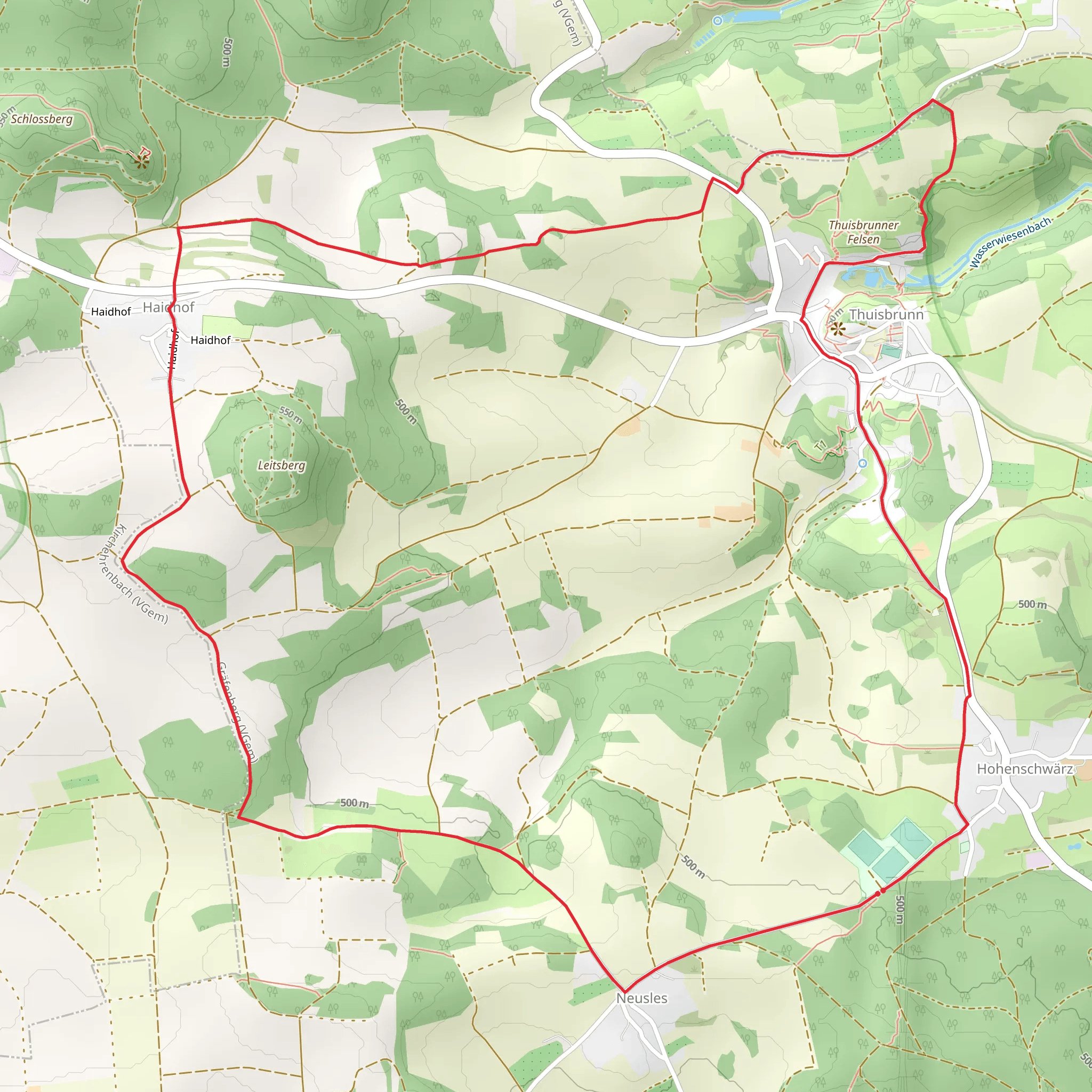 Rundweg Ueber Kasberg und Rangen and Thuisbrunn Rundweg | Forchheim