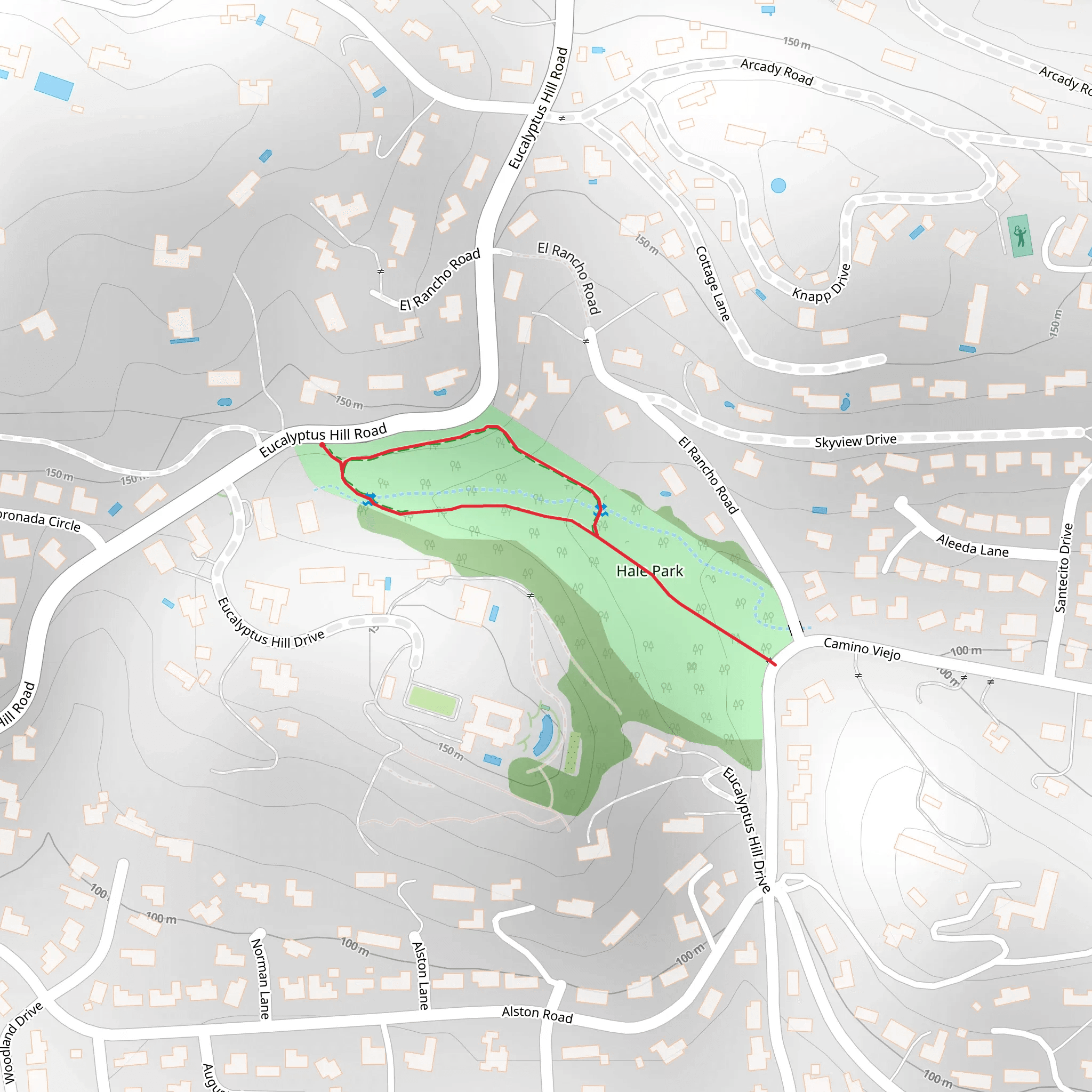 Hale Park Loop mobile static map