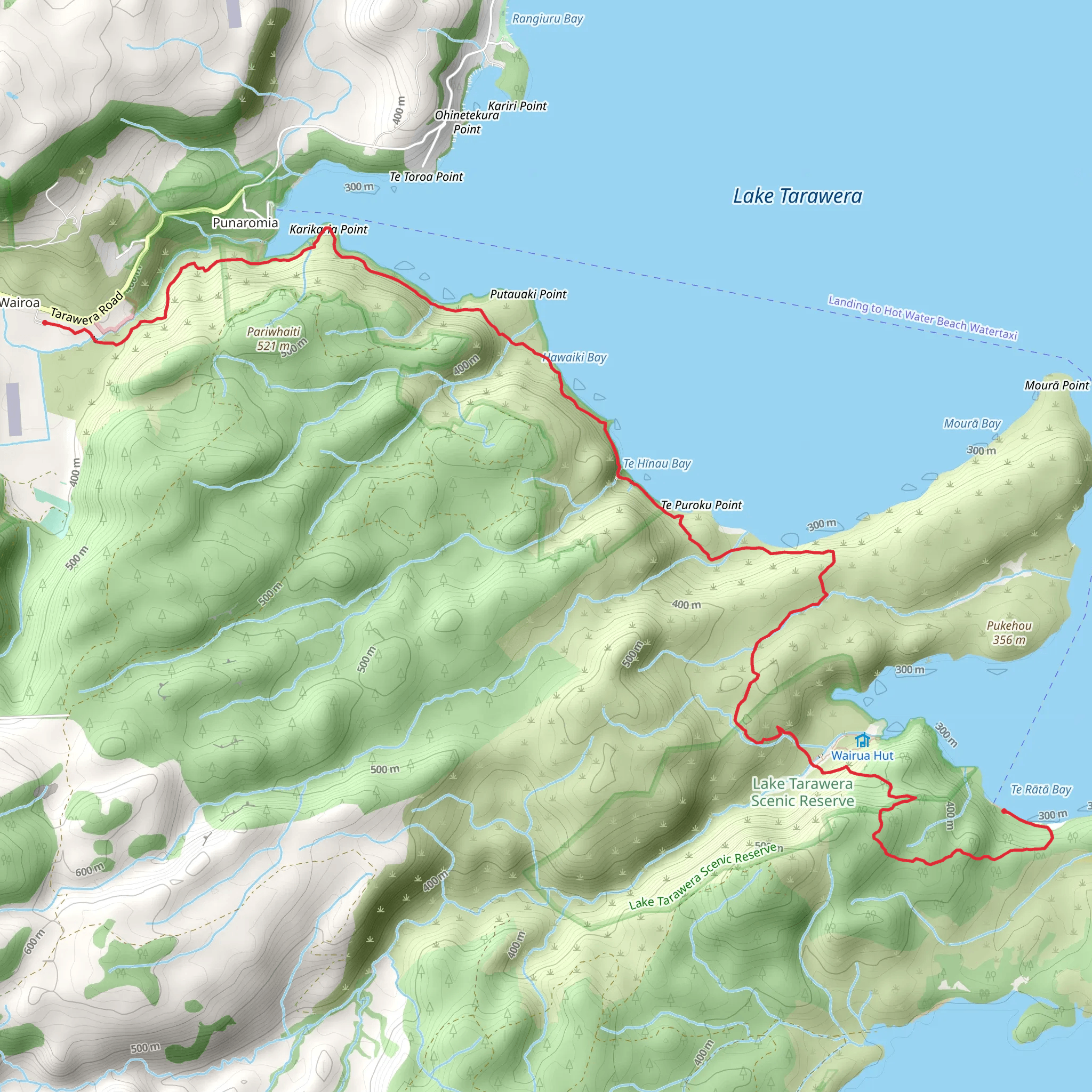 Tarawera Trail to Hot Water Beach mobile static map