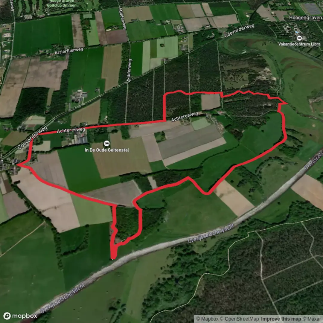 An image depicting the trail Arrieres Weg and Achteres Weg Loop and its surrounding area.