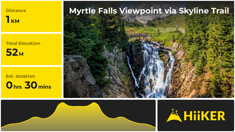 Myrtle Falls Viewpoint via Skyline Trail | Pierce County | Washington
