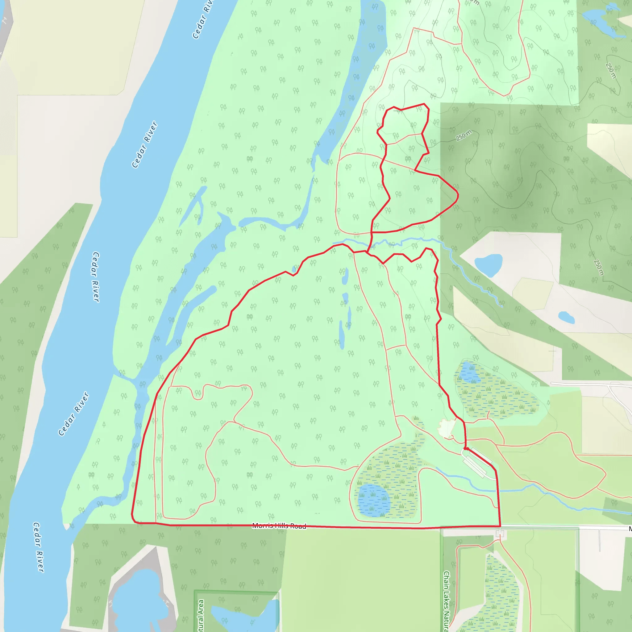 Cedar River Loop Overlook mobile static map