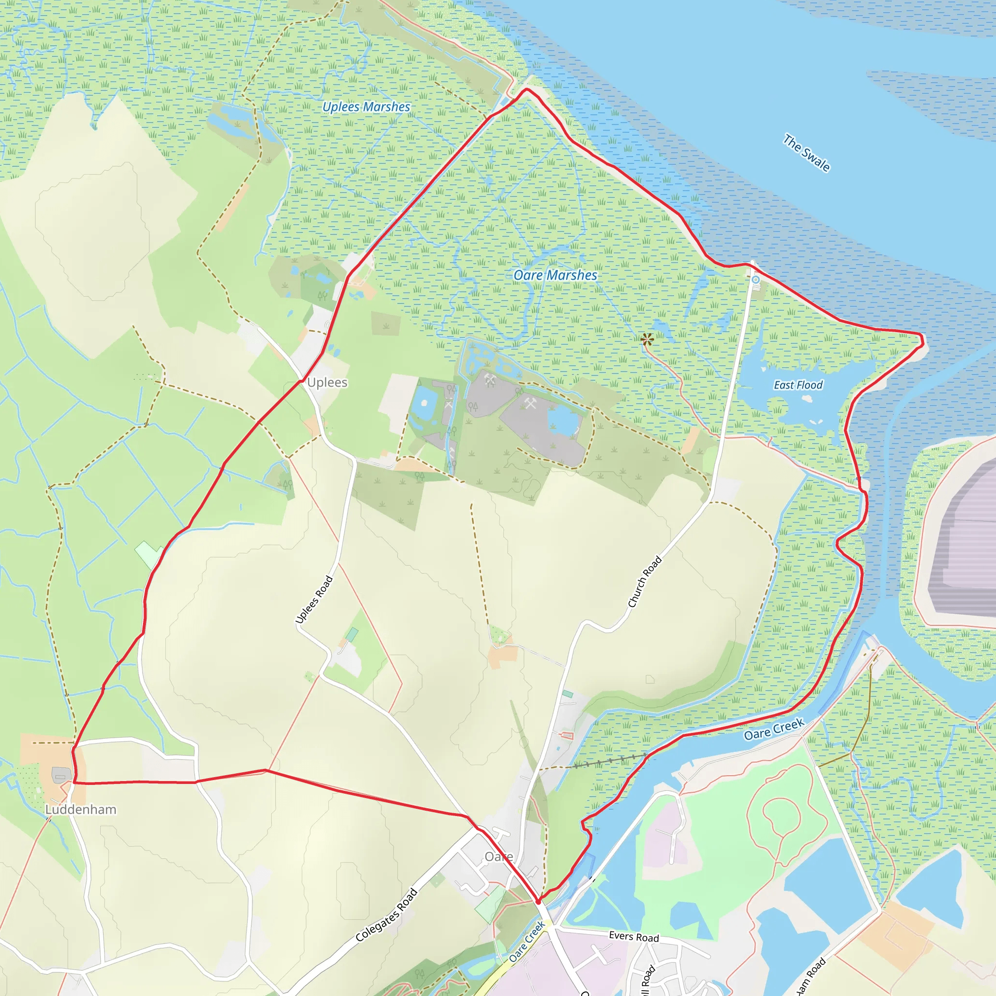 Saxon Shore Way and Swale Heritage Loop mobile static map
