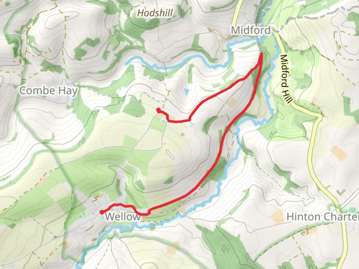 An image depicting the trail Hankley Wood and Rainbow Wood Walk and its surrounding area.