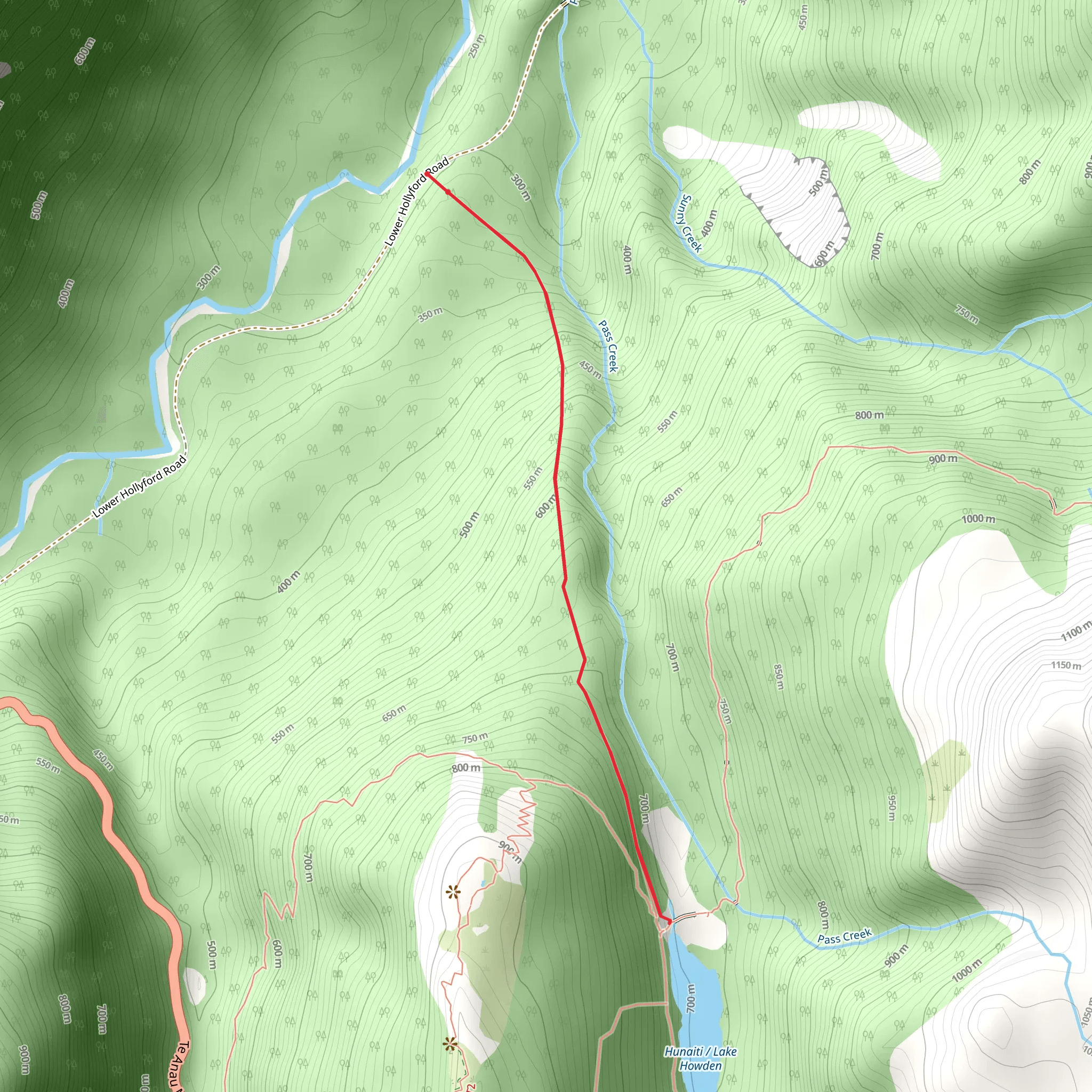 Pass Creek Track mobile static map