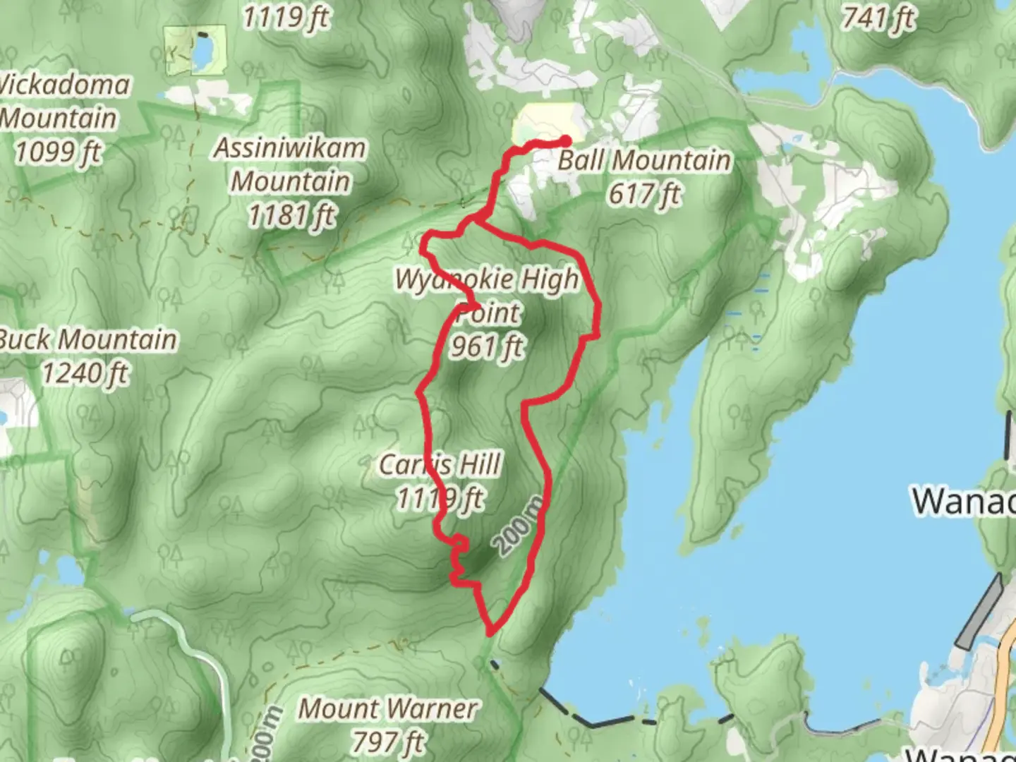 An image depicting the trail Hewitt-Butler, Lower and MIne Loop Trail and its surrounding area.