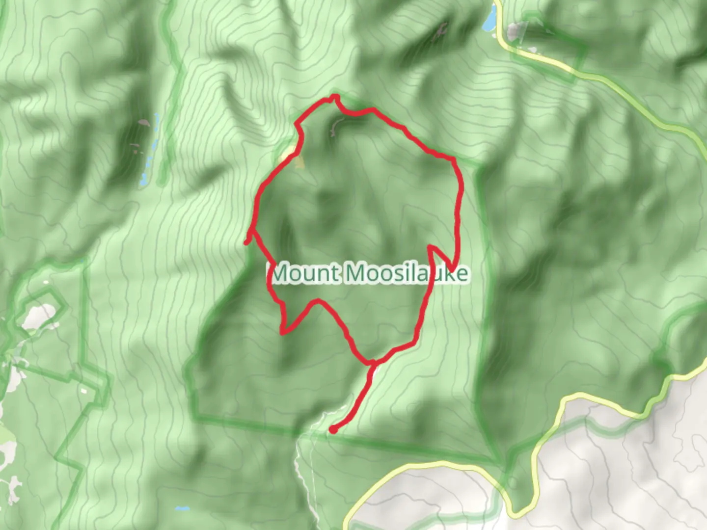 An image depicting the trail Mount Blue and Mount Moosilauke Loop Trail via Ravine Road and its surrounding area.