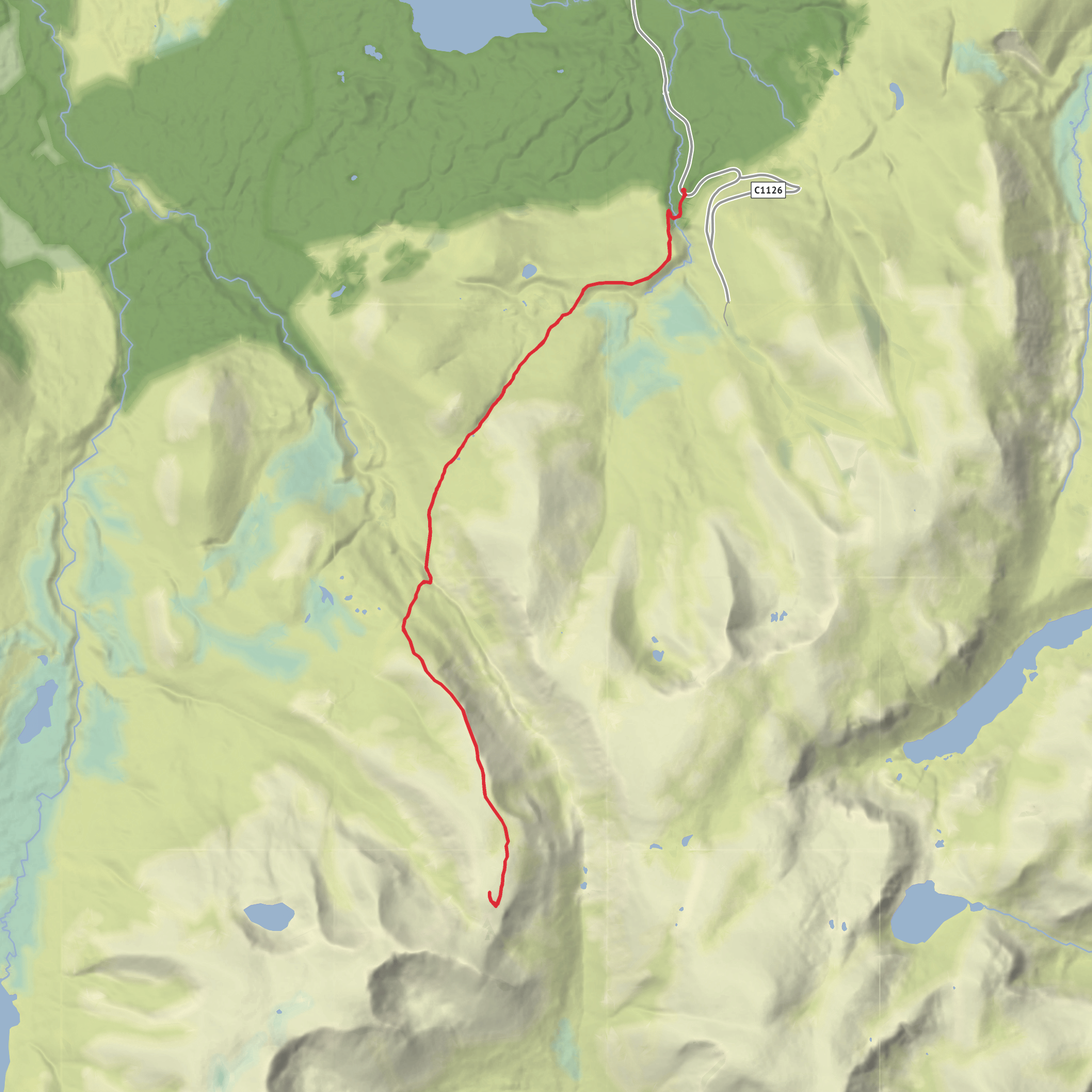 Chalamain Gap and Sron na Lairige mobile static map