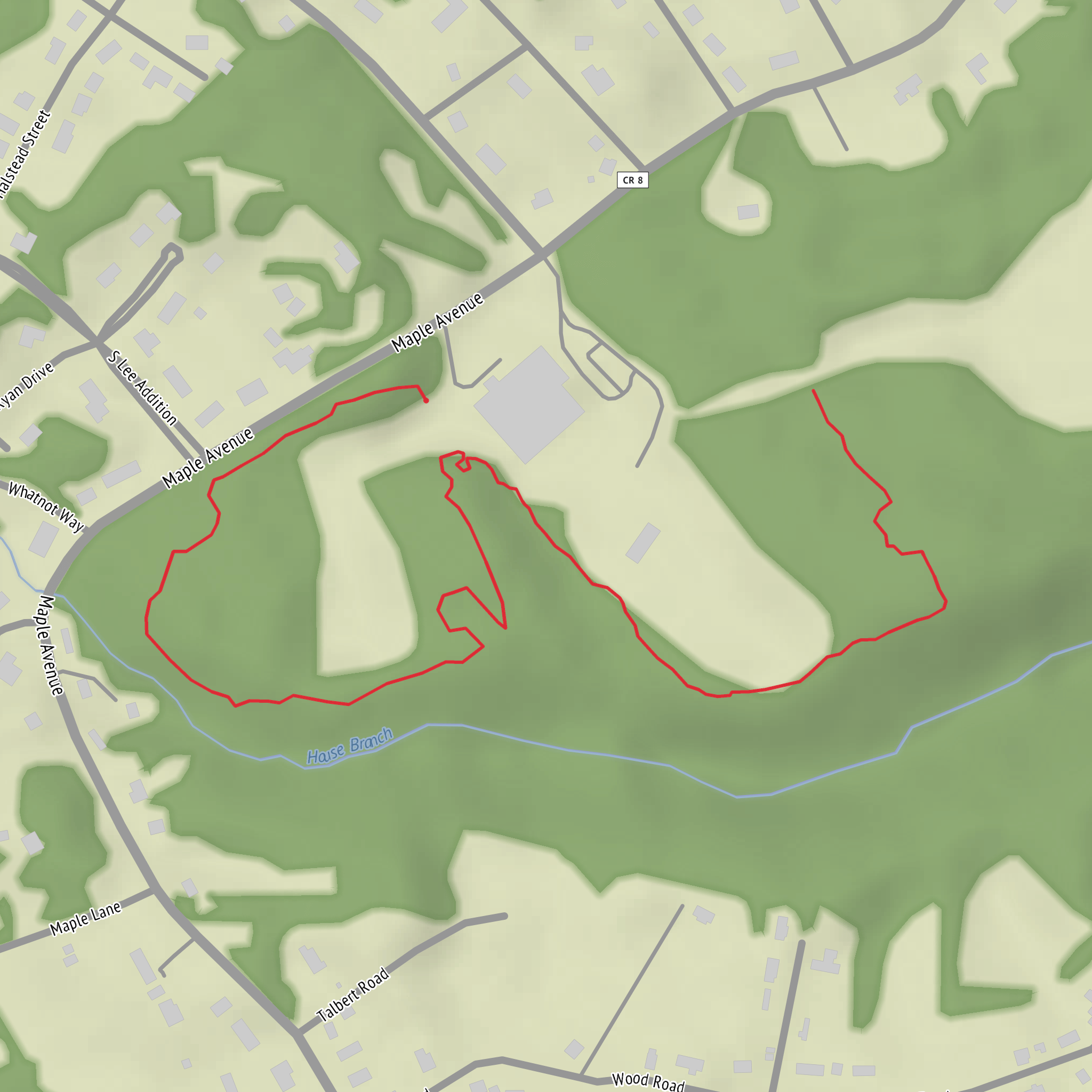 Fayetteville High School Trail mobile static map