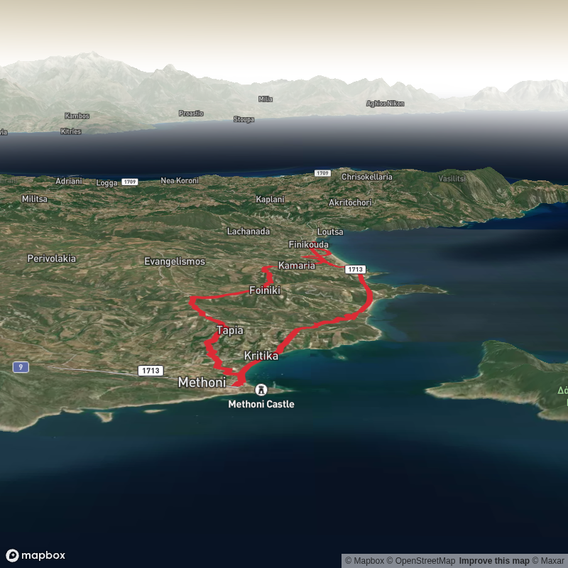 Finikounda to Methoni and back