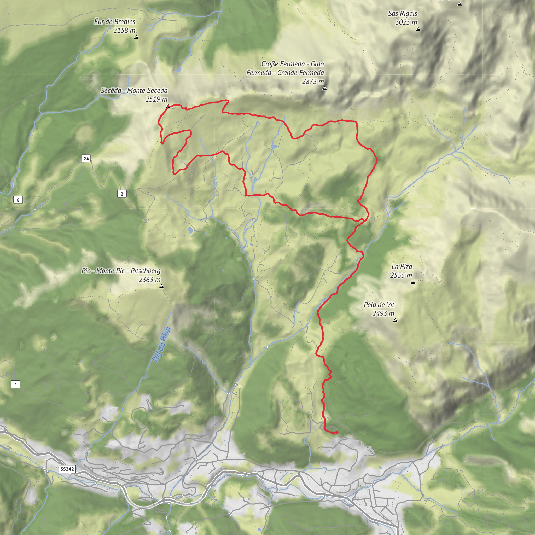 Hike 15 - Daunëi__Secëda_Val_Gardena mobile static map