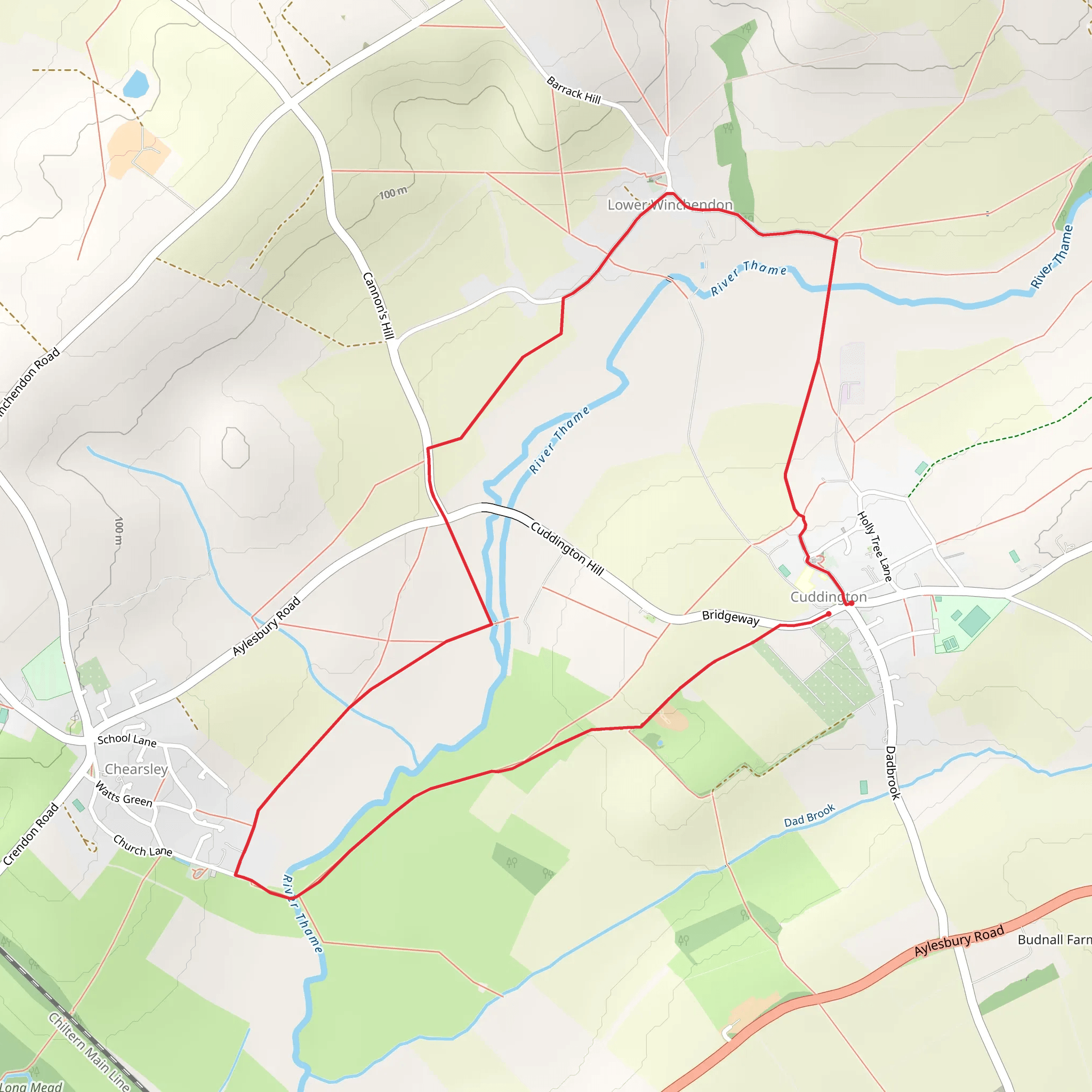 Cuddington Loop mobile static map