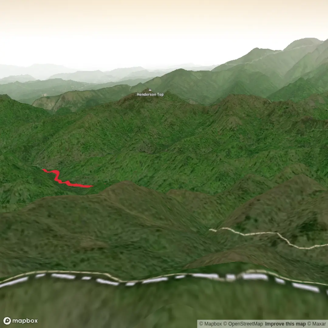 An image depicting the trail Upper Bald River Falls and its surrounding area.