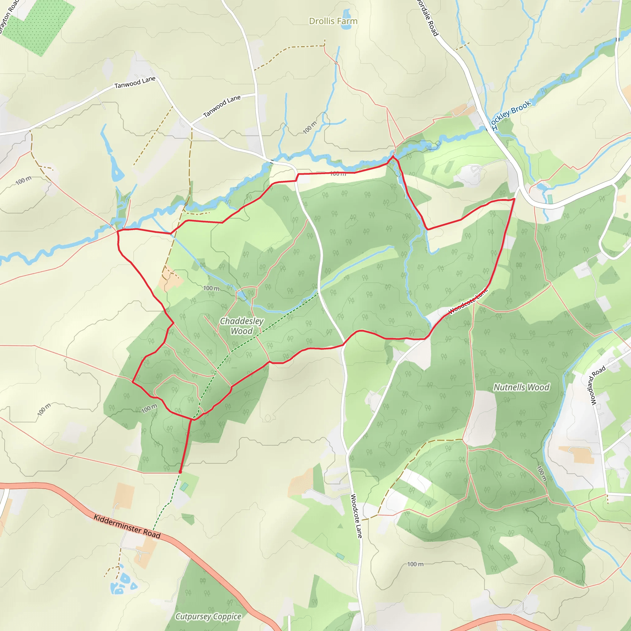 Chaddesley Wood Long Loop mobile static map