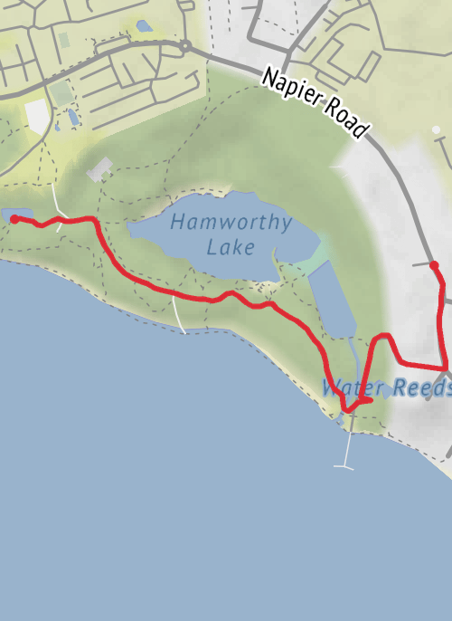Hike from Hamworthy mobile static map