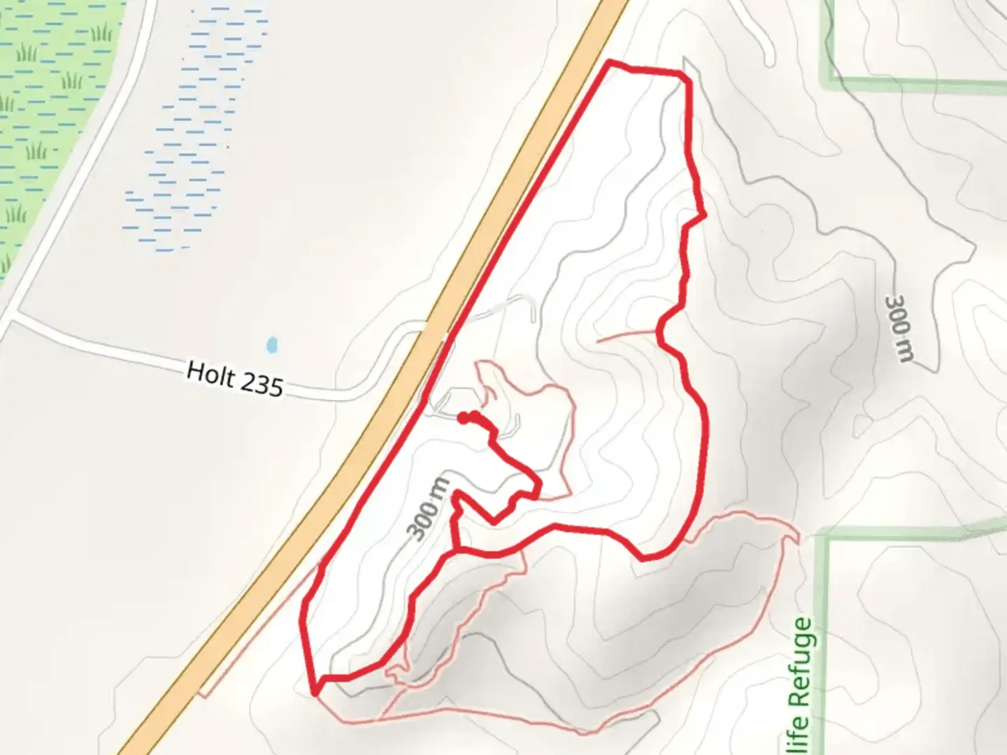 An image depicting the trail Loess Bluffs Trail and Munkres homestead Trail Loop and its surrounding area.