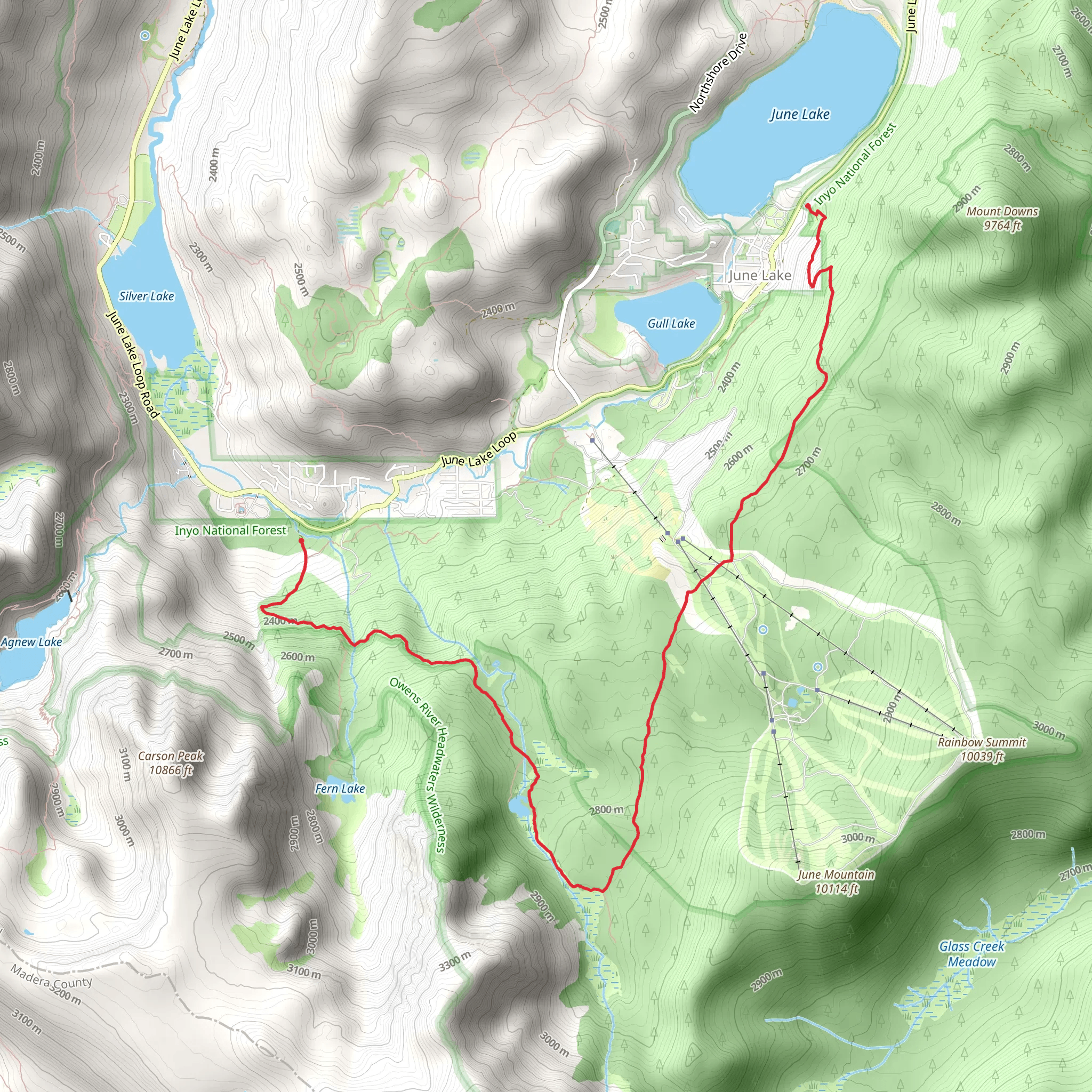 Yost Meadow Trail mobile static map