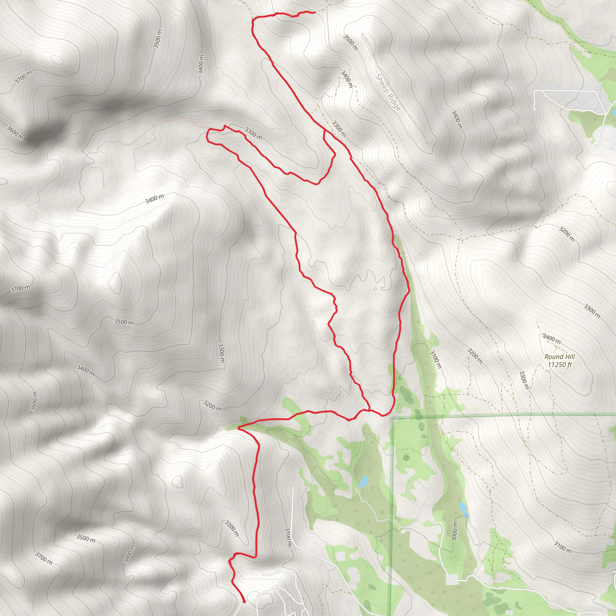 Sheep Creek Loop Trail mobile static map