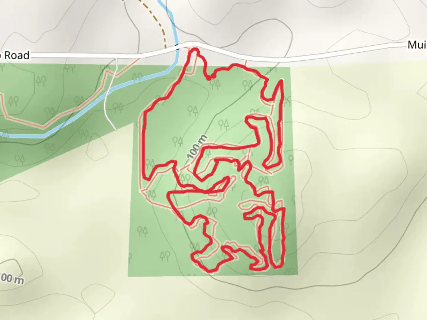 An image depicting the trail Around Tuit Track and its surrounding area.