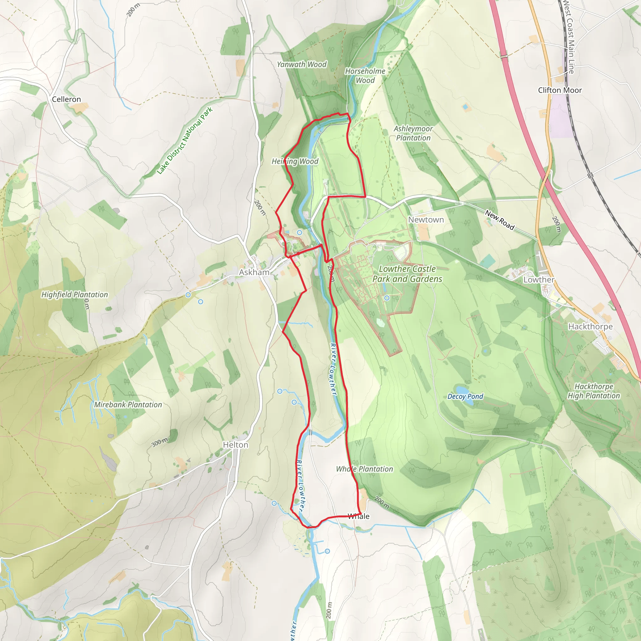 Askham Hall Loop mobile static map