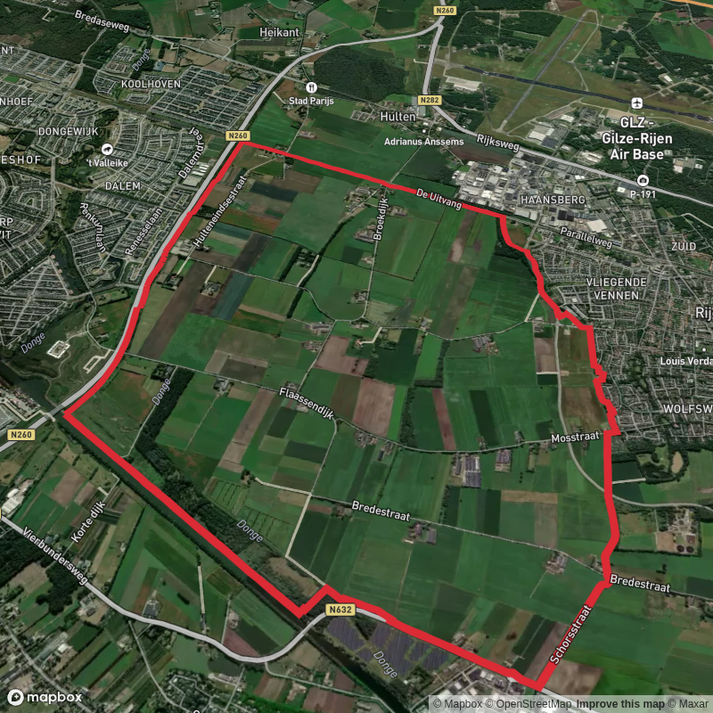Rijen and Wilhelminakanaal via Vierbunders Weg