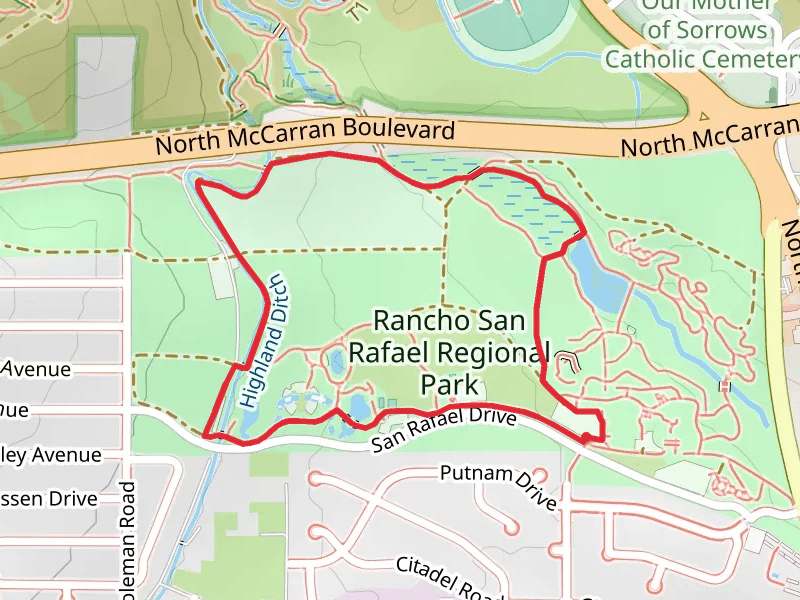 Rancho San Rafael Regional Park Loop