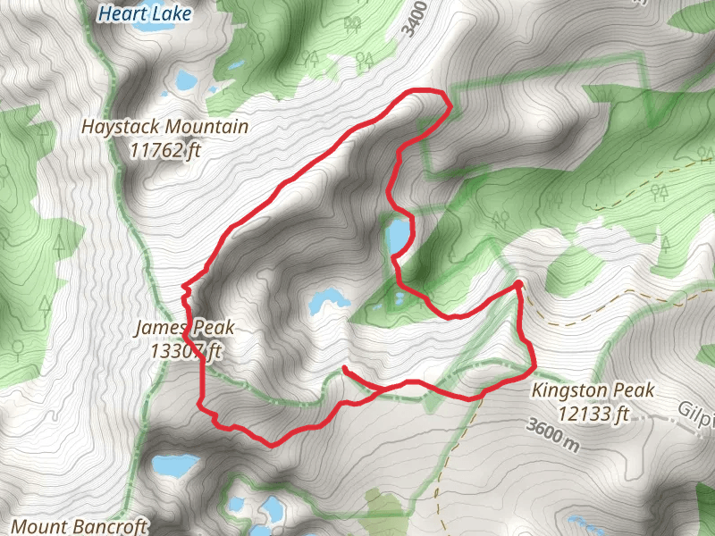 Little Echo Lake and James Peak Loop Trail