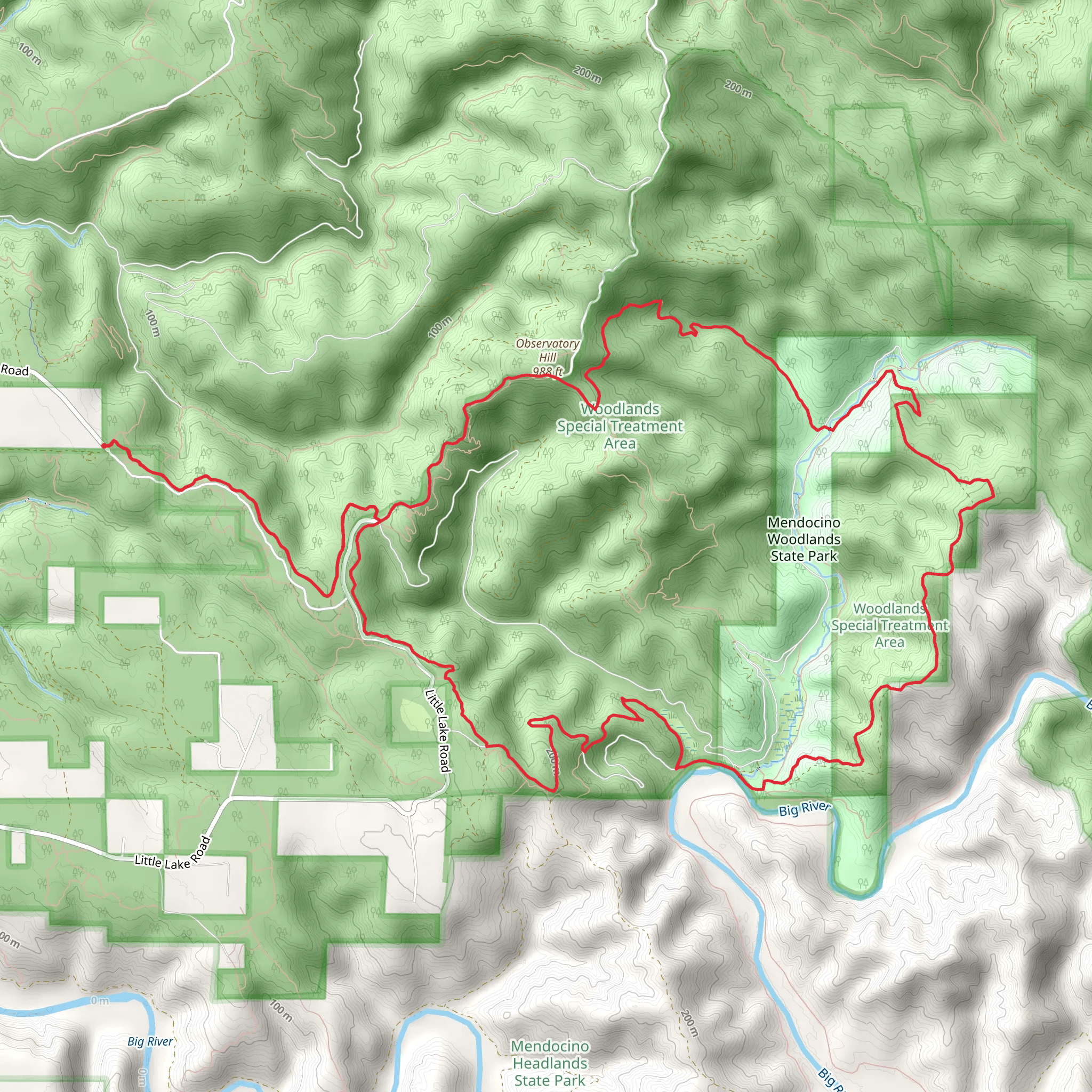 Parallel Action, Manly Gulch and Gas Cap Loop Trail mobile static map