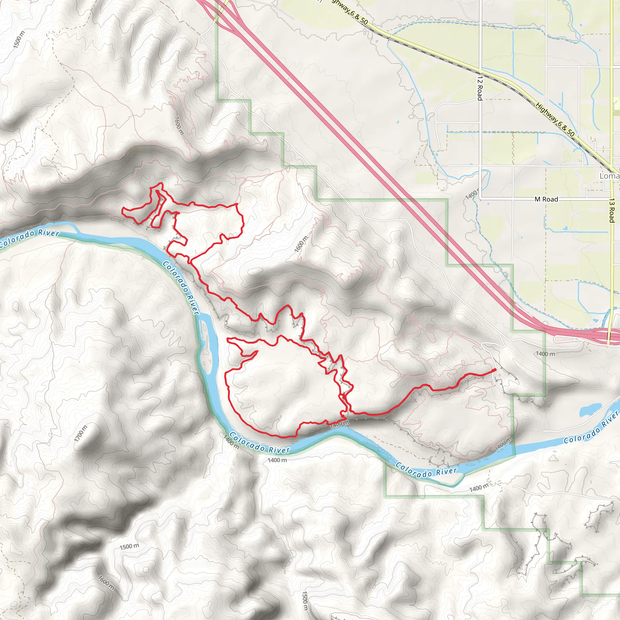 Mary's Trail, Steve's and Horsethief Bench Loop mobile static map