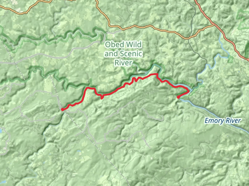 Obed Wild and Scenic Trail along Obed River