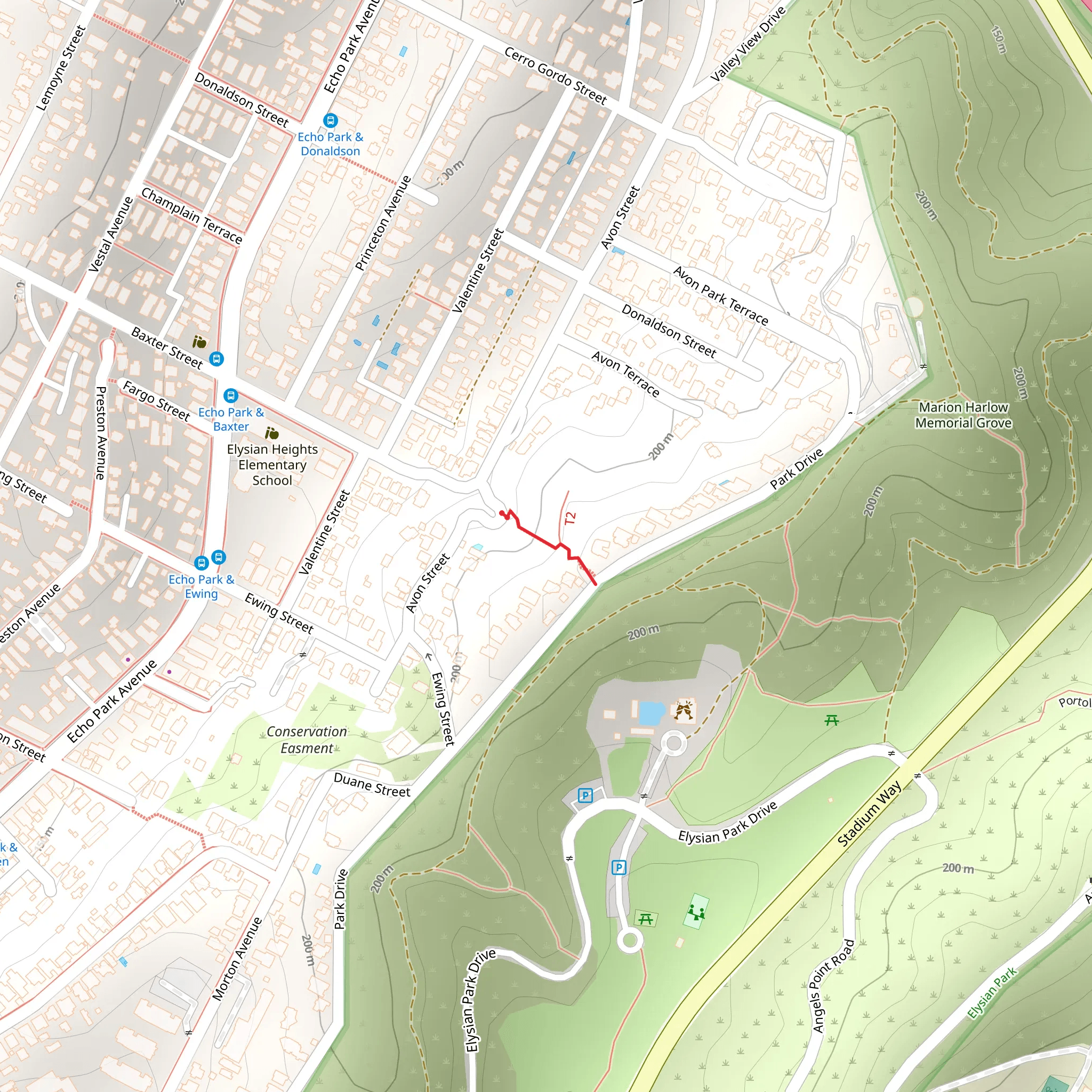 Baxter Street mobile static map