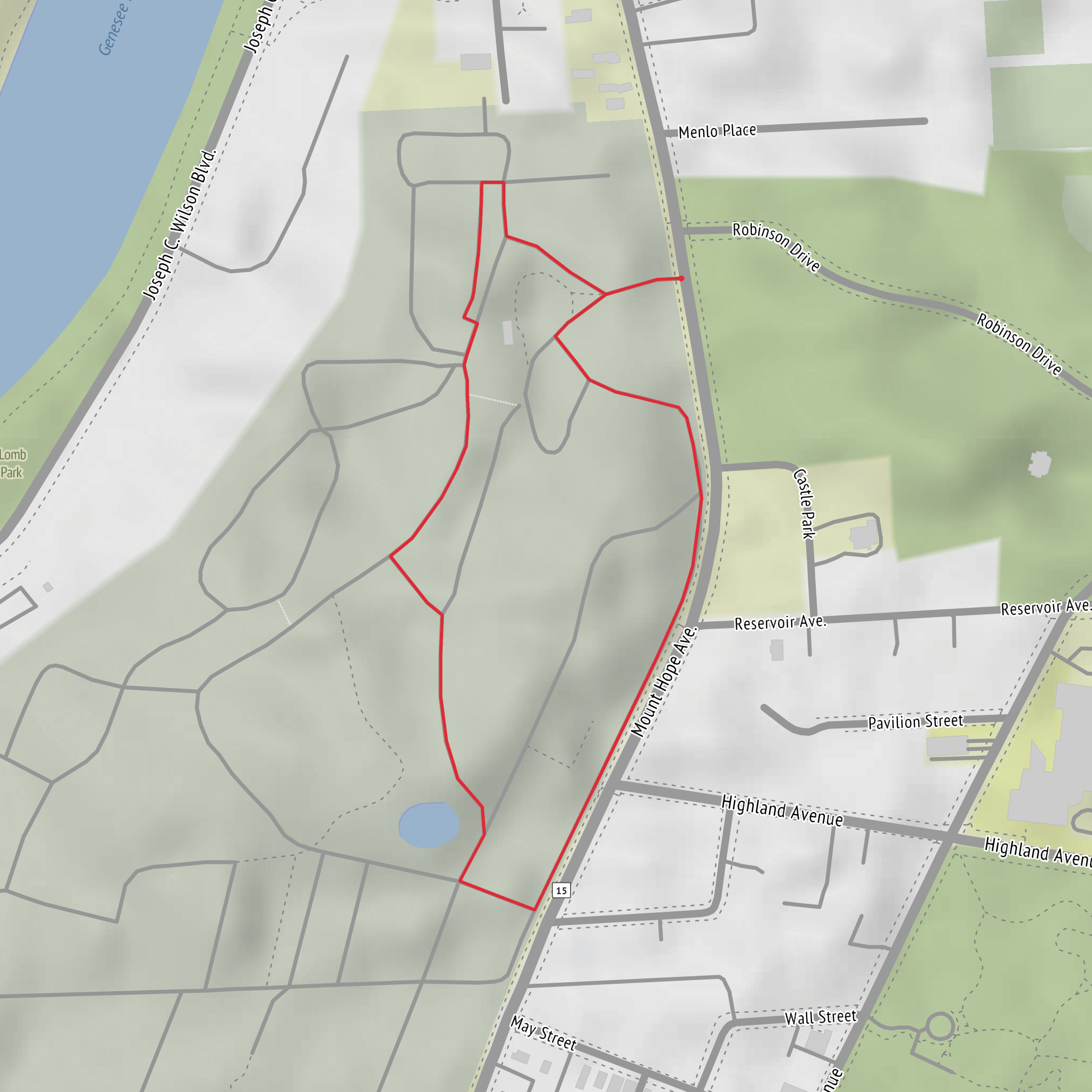Mount Hope Cemetery Loop mobile static map