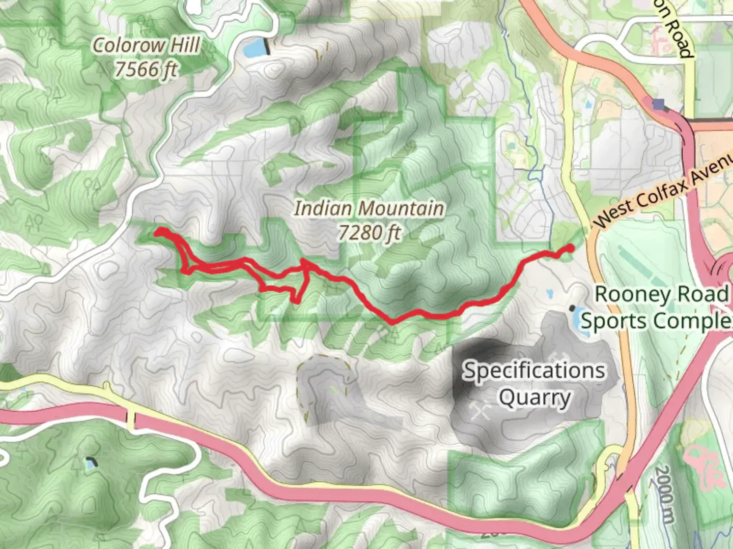 An image depicting the trail Argos, Enchanted Forest and Apex Loop Trail and its surrounding area.