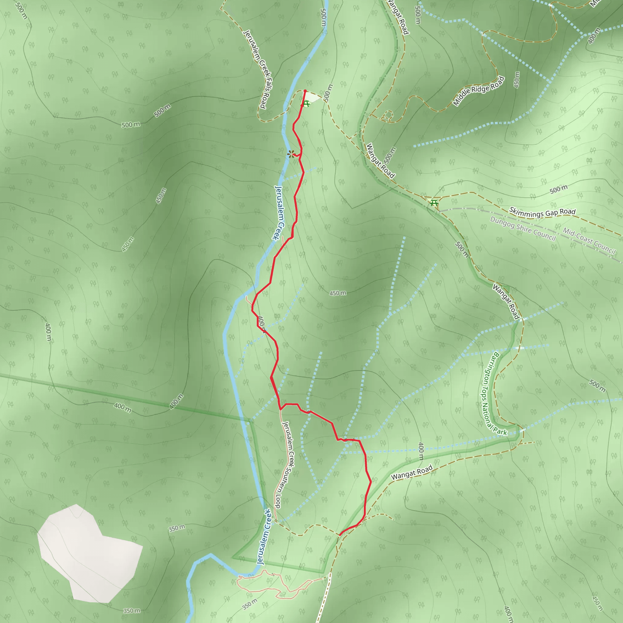 Jerusalem Creek Trail mobile static map