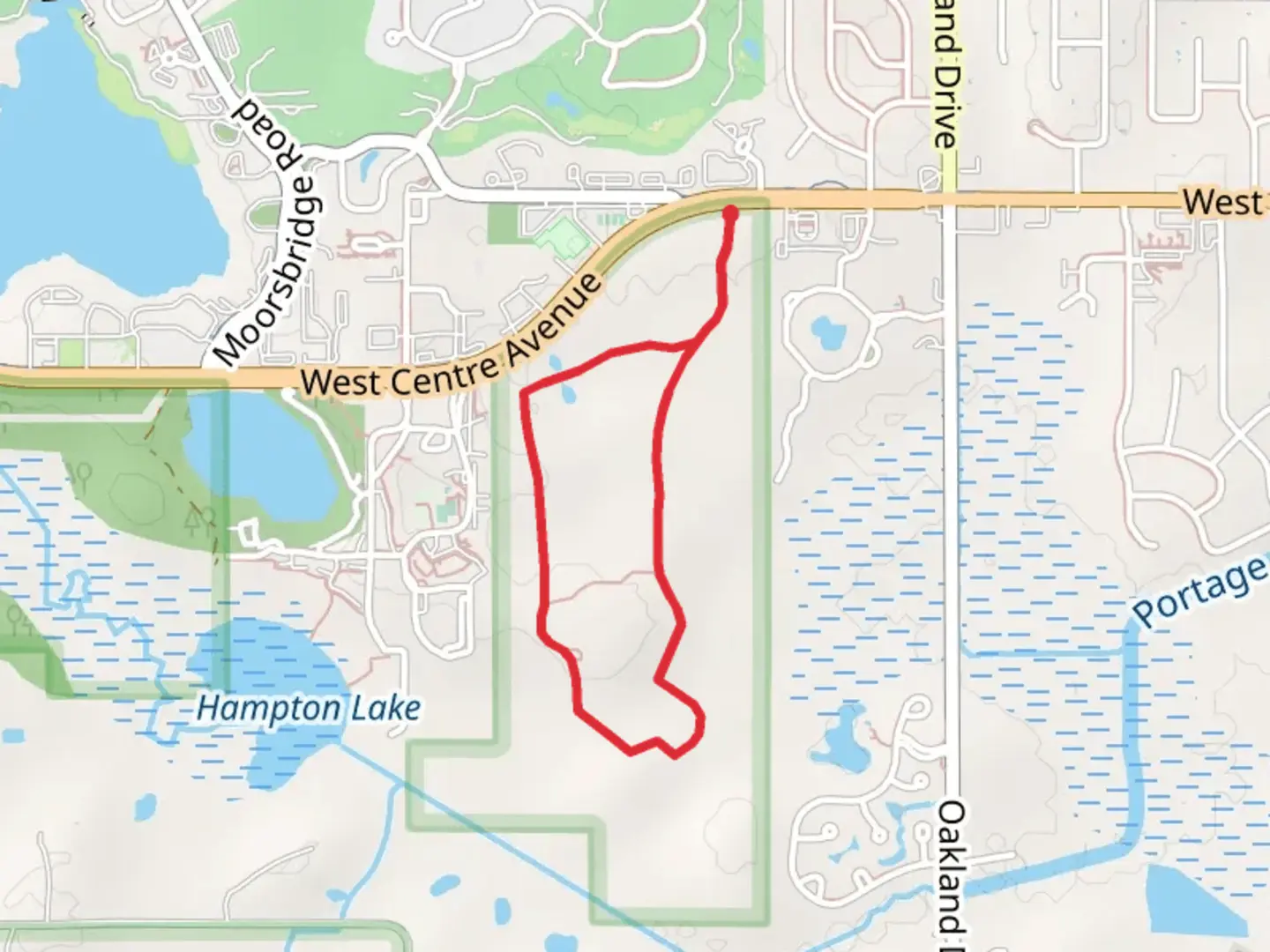An image depicting the trail West Centre Avenue Loop - South and its surrounding area.